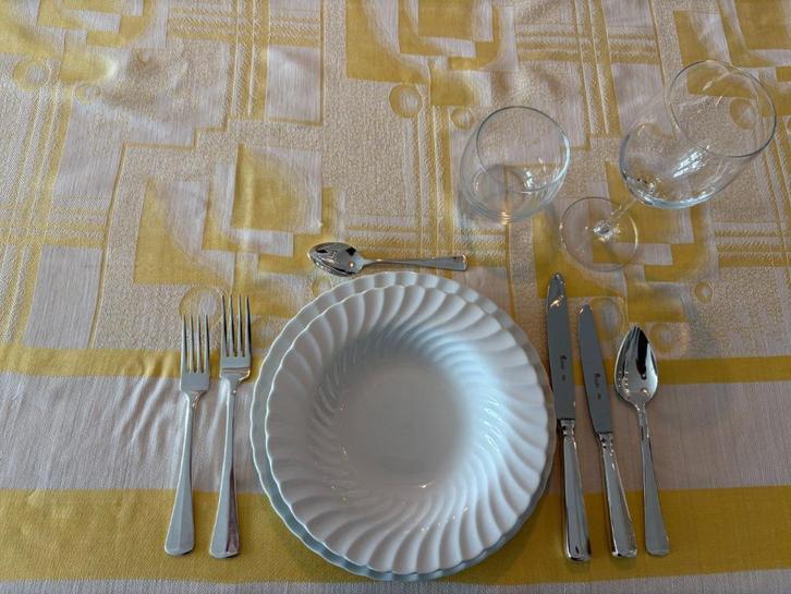 Haagsch Lofje   SOLA  Zilver 100   9 persoons bestekset., Antiek en Kunst, Antiek | Bestek, Ophalen of Verzenden