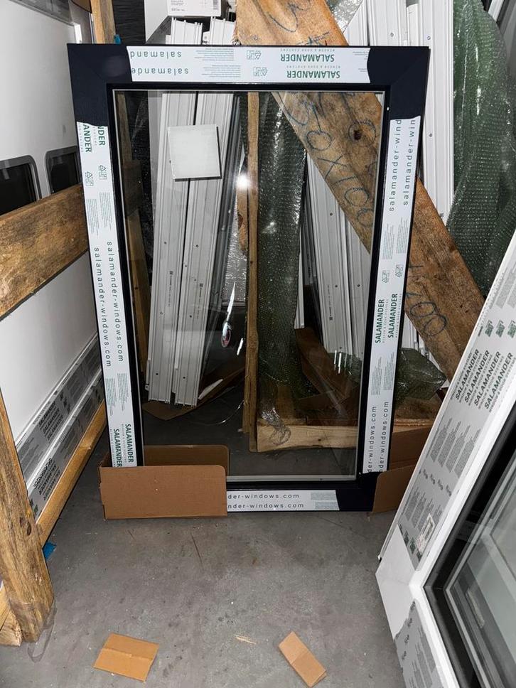 Nieuwe Salamander kozijnen 9010 houtnerf binnen buiten, Doe-het-zelf en Verbouw, Kozijnen en Schuifpuien, Nieuw, Raamkozijn, Kunststof