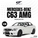 Mercedes C63 AMG 2007 Diamond White van GT Spirit 1:18, Hobby en Vrije tijd, Modelauto's | 1:18, Overige merken, Auto, Nieuw, Ophalen of Verzenden