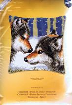 Cado vervaco borduurpakket kussen 2 wolven, Ophalen of Verzenden, Nieuw, Handborduren, Borduurpakket