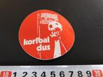 sticker Korfbal dus sport rood, Verzamelen, Ophalen, Zo goed als nieuw, Bedrijf of Vereniging