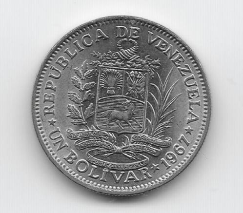 Venezuela 1 bolívar 1967 Y# 42, Postzegels en Munten, Munten | Amerika, Losse munt, Zuid-Amerika, Verzenden