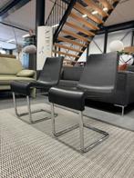 2 Showmodel Bonaldo Skip eetkamerstoel zwart leer Stoelen, Twee, Zwart, Leer, Ophalen of Verzenden