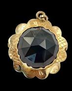 14 karaats goud granaat broche & hanger, Verzenden, Goud