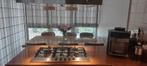 Keuken olijfgroen met schiereiland, inclusief apparatuur., Huis en Inrichting, Ophalen, Gebruikt, Hoekkeuken