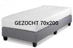 GEZOCHT, boxspring 70x200, Huis en Inrichting, Ophalen, Tweepersoons, 200 cm, 70 cm of minder