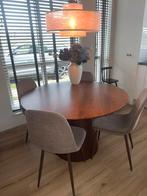 Ronde tafel Japandi stijl, Huis en Inrichting, Tafels | Eettafels, Ophalen, Rond, Zo goed als nieuw, Vier personen