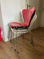 4 Arne Jacobsen Vlinderstoelen, Huis en Inrichting, Stoelen, Ophalen, Gebruikt, Vier, Metaal