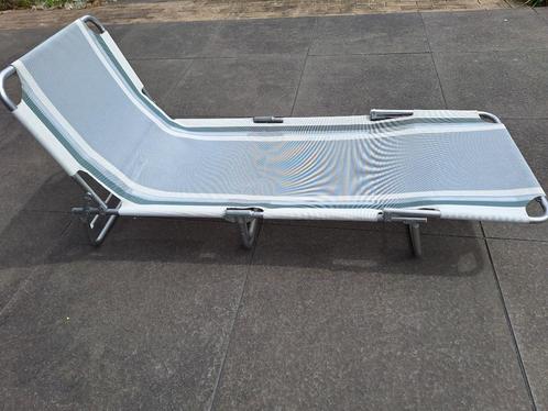 Dukdalf ligbed Aluminium lichtgewicht 5 standen verstelbaar, Tuin en Terras, Ligbedden, Zo goed als nieuw, Aluminium, Verstelbaar