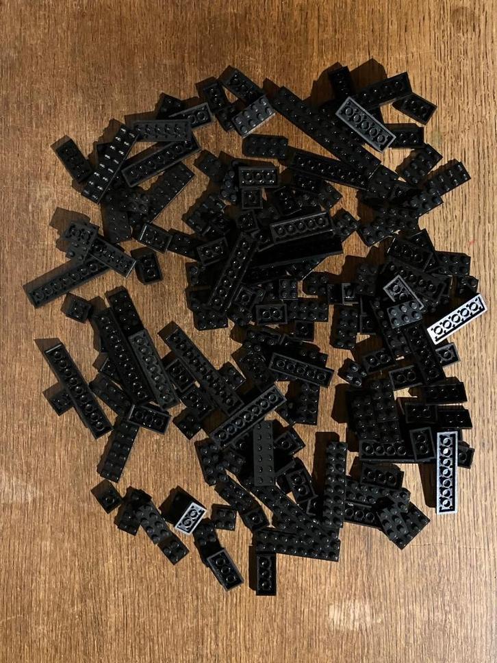 Lot LEGO - 150 zwarte plates in diverse afmetingen, Kinderen en Baby's, Speelgoed | Duplo en Lego, Gebruikt, Lego, Losse stenen