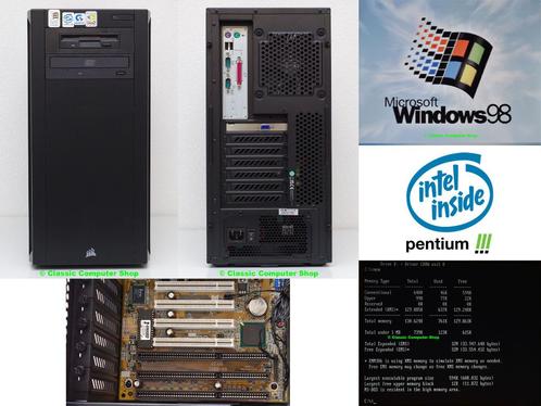 MS-DOS & Windows 98 legacy applicatie workstation pc, Computers en Software, Desktop Pc's, Refurbished, Minder dan 2 Ghz, SSD