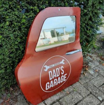 Wanddecoratie Autodeur met Spiegel Dad's Garage Nieuw  beschikbaar voor biedingen