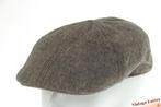 vintage flatcap Panelenpet bruin visgraat 61 =XL goede staat, Ophalen of Verzenden, Zo goed als nieuw, 60 cm (XL, 7½ inch) of meer