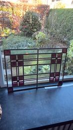Glas in lood paneel met paars rode accenten, Doe-het-zelf en Verbouw, Glas en Ramen, Ophalen, Nieuw, Minder dan 80 cm, Glas in lood