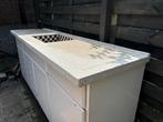 Bruynzeel Terrazzo Aanrechtblad & Keukenkast (Vintage), Huis en Inrichting, Keuken | Complete keukens, Ophalen, Gebruikt, Wit