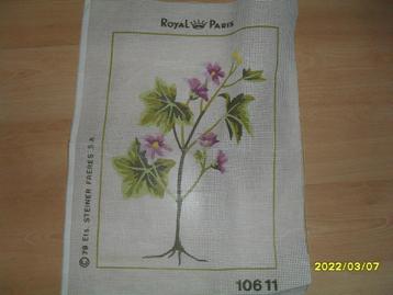 NIEUW Voorbedrukt stramien bloem 10611. Verkoop ook DMC beschikbaar voor biedingen