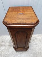 antieke SOKKEL of PIEDESTAL zuil pilaar eiken rond 1800, Antiek en Kunst, Ophalen of Verzenden