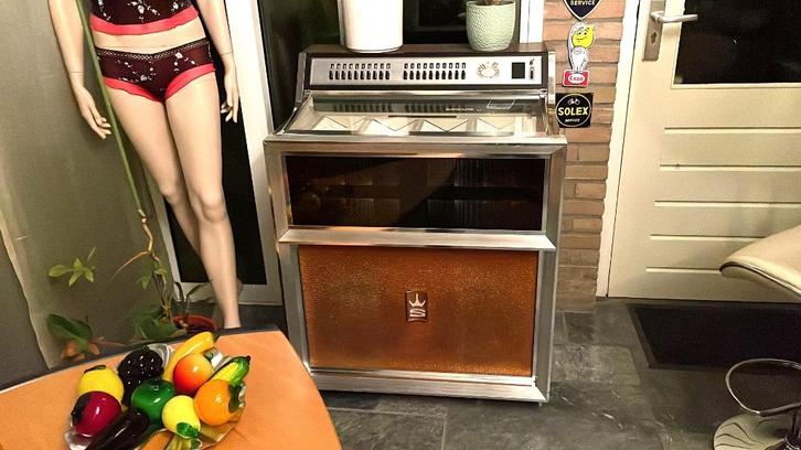 Seeburg Golden Jet jukebox, Verzamelen, Automaten | Jukeboxen, Zo goed als nieuw, Overige merken, 1960 tot 1970, Met singles, Ophalen