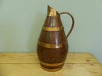 Antiek Franse eiken hout cider kan kruik *Couleur Brocante*, Antiek en Kunst, Curiosa en Brocante, Ophalen of Verzenden