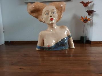 Keramiek Beeld sculptuur - vrouw Buste beschikbaar voor biedingen