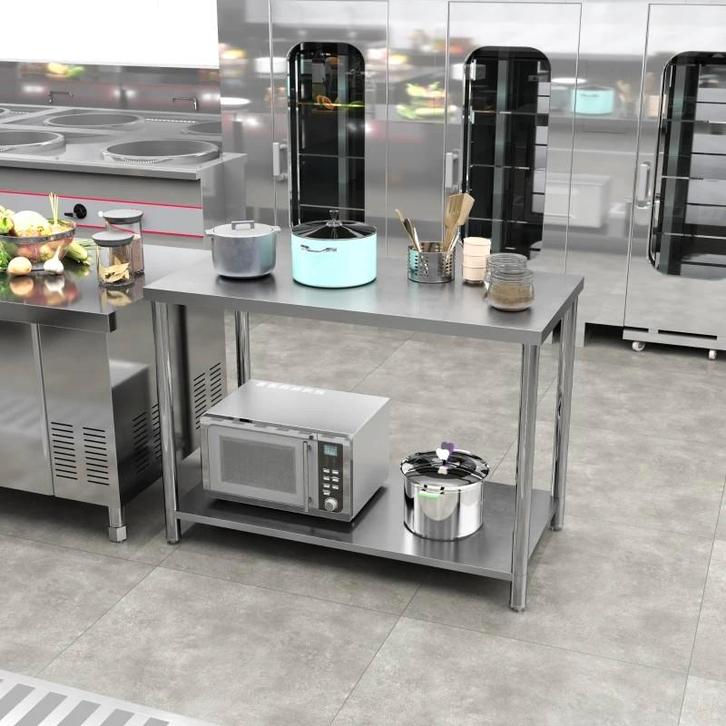 Roestvrijstalen werkbank, 61x120x86 (NIEUW), Doe-het-zelf en Verbouw, Werkbanken, Nieuw, Ophalen of Verzenden