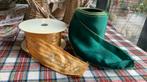 Vintage rollen breed satijnlint met goud accent/set van 2, Ophalen of Verzenden, Nieuw