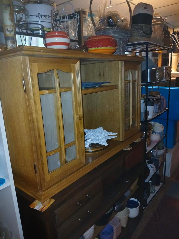 Houten tv kast met deuren en lades, Huis en Inrichting, Kasten | Buffetkasten, Gebruikt, Minder dan 100 cm, 100 tot 150 cm, 25 tot 50 cm