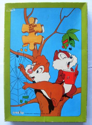 Vintage Knabbel en Babbel Houten puzzel Walt Disney beschikbaar voor biedingen