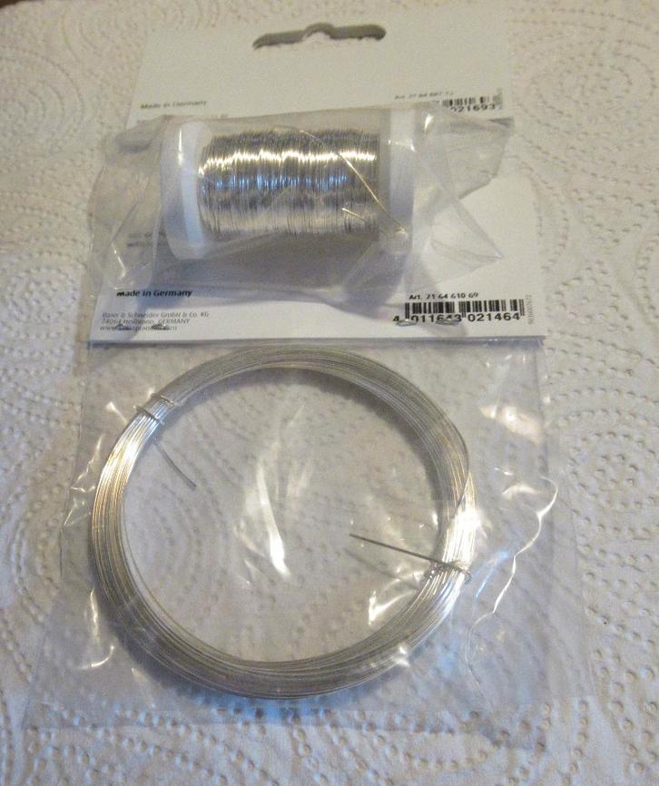 Draad - Zilverdraad, 2 soorten nieuw in verpakking, Hobby en Vrije tijd, Kralen en Sieraden maken, Nieuw, Draad, Verzenden