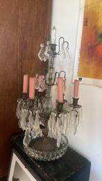 Girandole kandelaar 64 cm hoog kristallen, Antiek en Kunst, Ophalen of Verzenden, Kristal