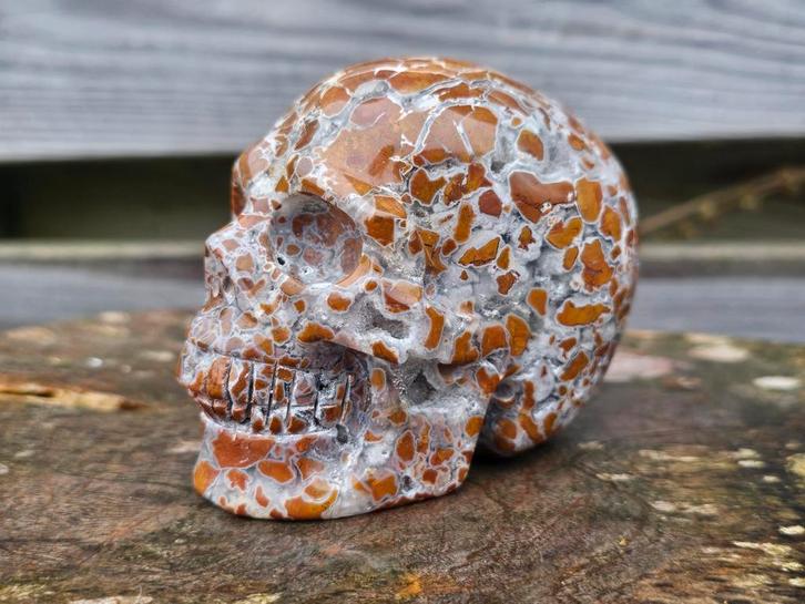 Indonesische agaat schedel, Verzamelen, Mineralen en Fossielen, Ophalen of Verzenden