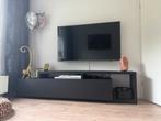 TV-Meubel Bello - Mat Zwart, Ophalen, Kunststof, 150 tot 200 cm, Zo goed als nieuw