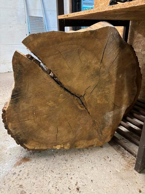 Eiken boomstamschijven, Doe-het-zelf en Verbouw, Hout en Planken, Zo goed als nieuw, Plank, Eiken, Minder dan 200 cm, Ophalen