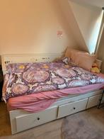 Ikea Bedbank - Perfect voor logees!, Huis en Inrichting, 90 cm, Wit, Tweepersoons, Ophalen of Verzenden