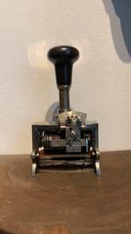 Metalen stempel bus boot trein numeroteur 13 cijfers, Verzenden