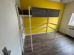 Hoogslaper IKEA Vitval 90x200 wit/grijs/geel, 90 cm, 180 tot 200 cm, Hoogslaper, Eenpersoons