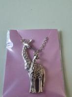Zilverkleurige Ketting met Giraffe Hanger, Met hanger, Nieuw, Ophalen of Verzenden, Zilver