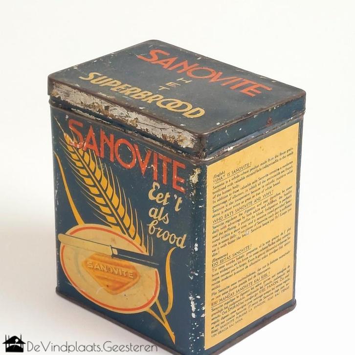 Antiek blik Sanovite Superbrood, Verzamelen, Blikken, Zo goed als nieuw, Overige, Overige merken, Ophalen of Verzenden