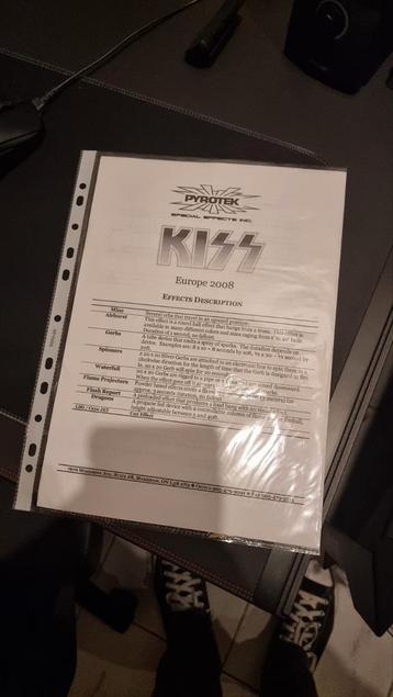 KISS 2008 Alive 35 Tour Pyrotechnic Order Form. Unique!