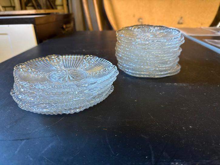 Vintage Gebaksbordjes - Set van Meerdere, Antiek en Kunst, Antiek | Glas en Kristal, Ophalen of Verzenden