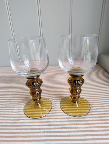 Vintage! 2x prachtig glas Roemer jaren 60 Theresienthal beschikbaar voor biedingen
