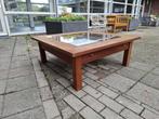 Prachtige kersenhouten salontafel 110x110 met glasplaat, Huis en Inrichting, Ophalen, Vierkant, Minder dan 50 cm, Kersenhout
