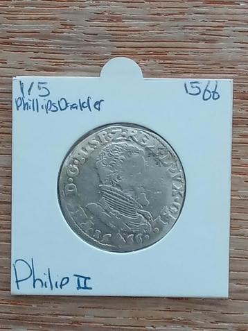 Zilveren Philipsdaalder 1566 beschikbaar voor biedingen
