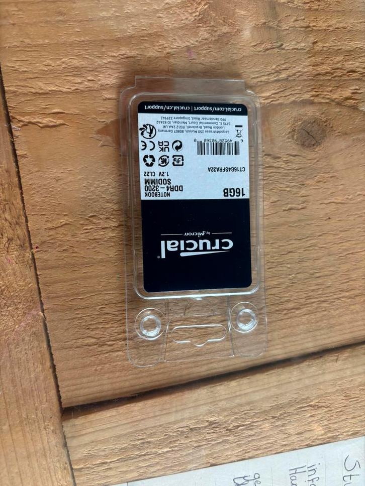 Crucial CT16G4SFRA32A, Computers en Software, RAM geheugen, Nieuw, Laptop, 16 GB, DDR4, Ophalen