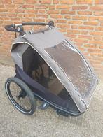 XLC Duo S 20' Kinderaanhanger Antraciet Grijs Beige, Ophalen, Opvouwbaar, Zo goed als nieuw, Kinderkar