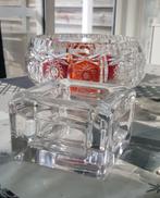 Glazen fruitschaal en kristallen asbak, Antiek en Kunst, Ophalen