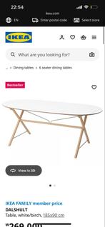 IKEA Dalshult Tafel 185x90 - Stijlvolle Eettafel, Ophalen, Kunststof, Gebruikt, Mid century modern