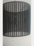 Elegante hanglamp met zwarte kap, Ophalen, Zo goed als nieuw, Stof, Modern