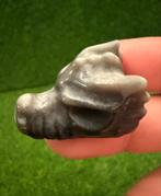 Zilverobsidiaan Drakenkop Sculptuur, Ophalen of Verzenden, Nieuw, Dier