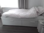 Eenpersoons bed, Ophalen, 90 cm, Eenpersoons, Wit